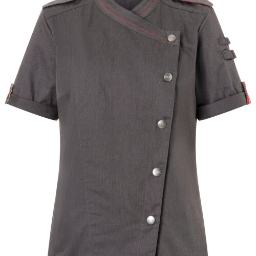 Alternative view of Kurzarm Damen Jeanskochjacke vintage black ROCK CHEF®-Stage2