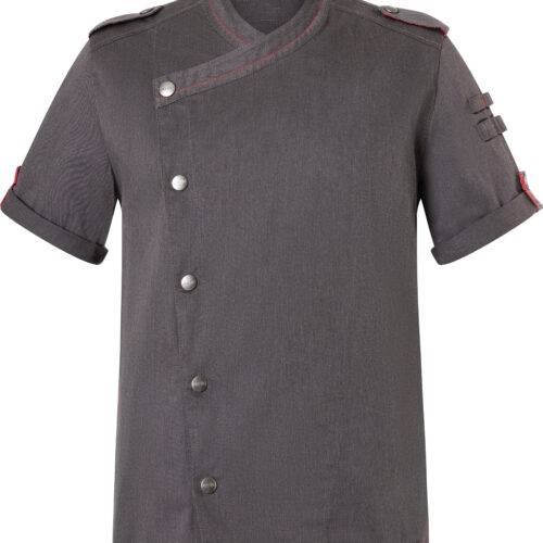 Alternative view of Kurzarm Jeanskochjacke vintage black ROCK CHEF®-Stage2