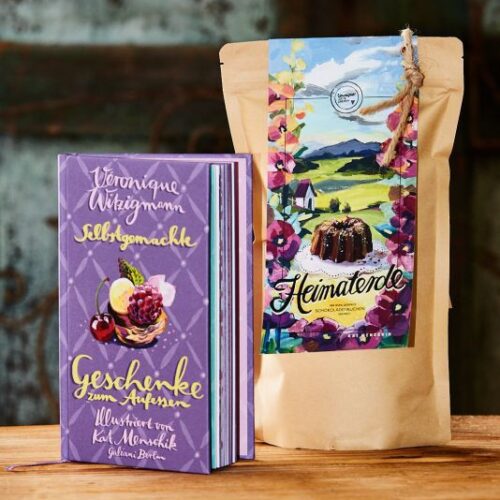 Set Buch "Selbstgemachte Geschenke zum Aufessen" und Kuchenmischung „Heimaterde“ 660g